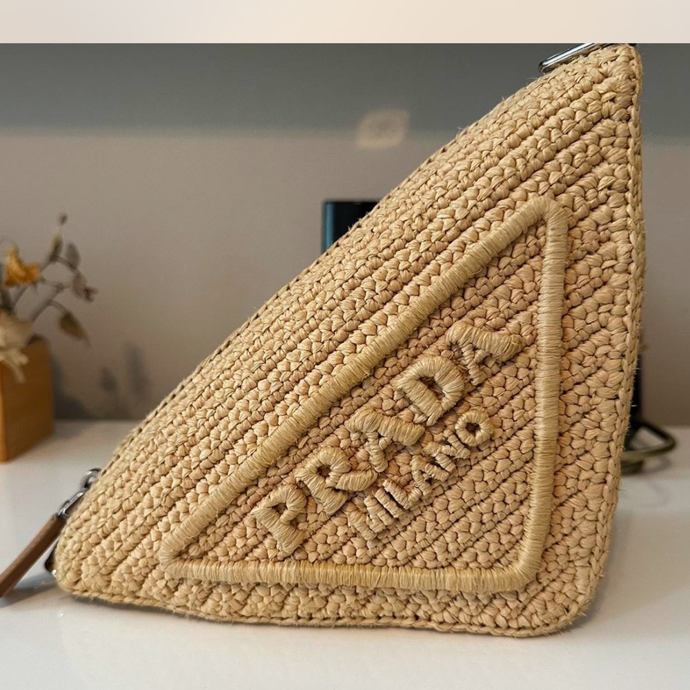 PRADA Raffia cross-body